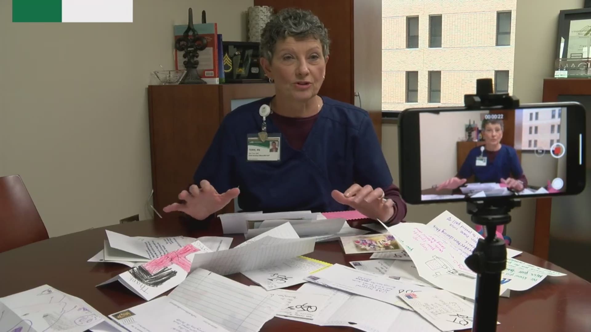 UAB Hospital’s Chief Nursing Officer Terri Poe, RN share letters and notes of support from children of the Birmingham area.