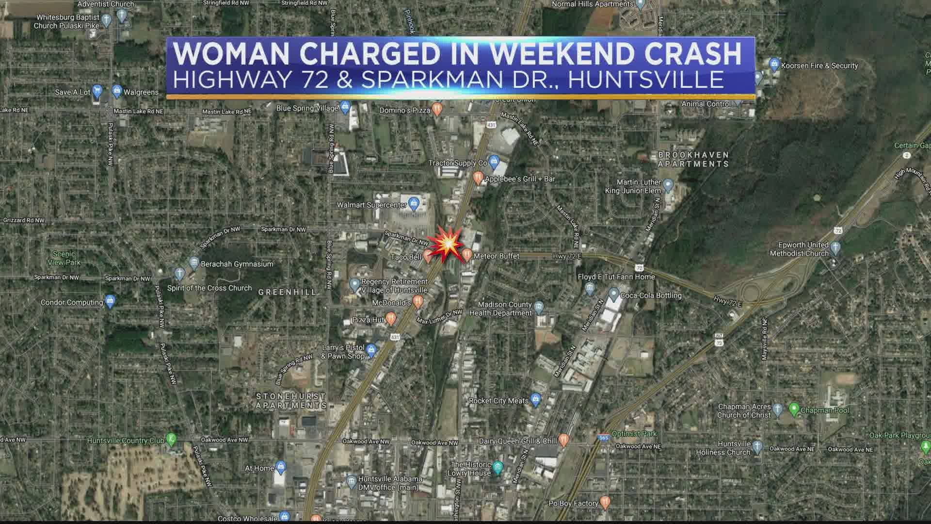 A Huntsville woman is in hot water after running over her passenger this weekend.