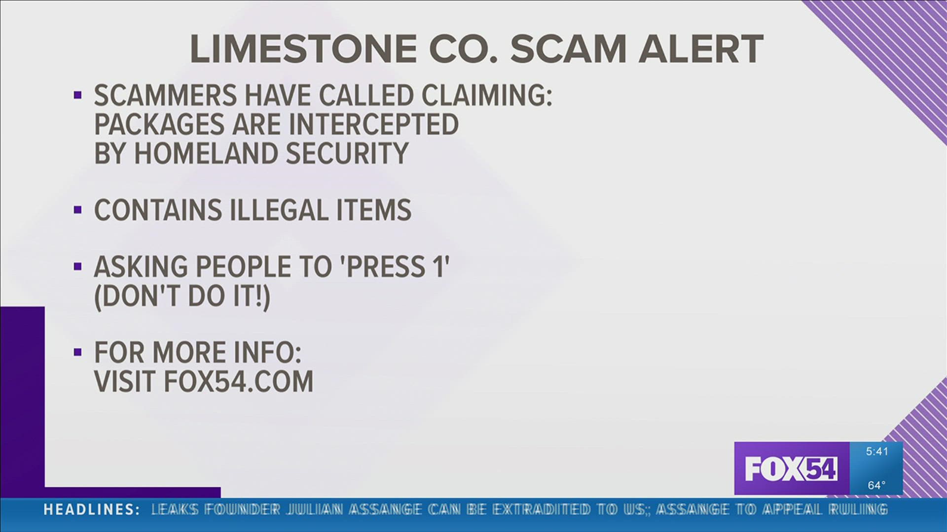 The Limestone County Sheriff's Office is warning people about a new twist on an old scam.