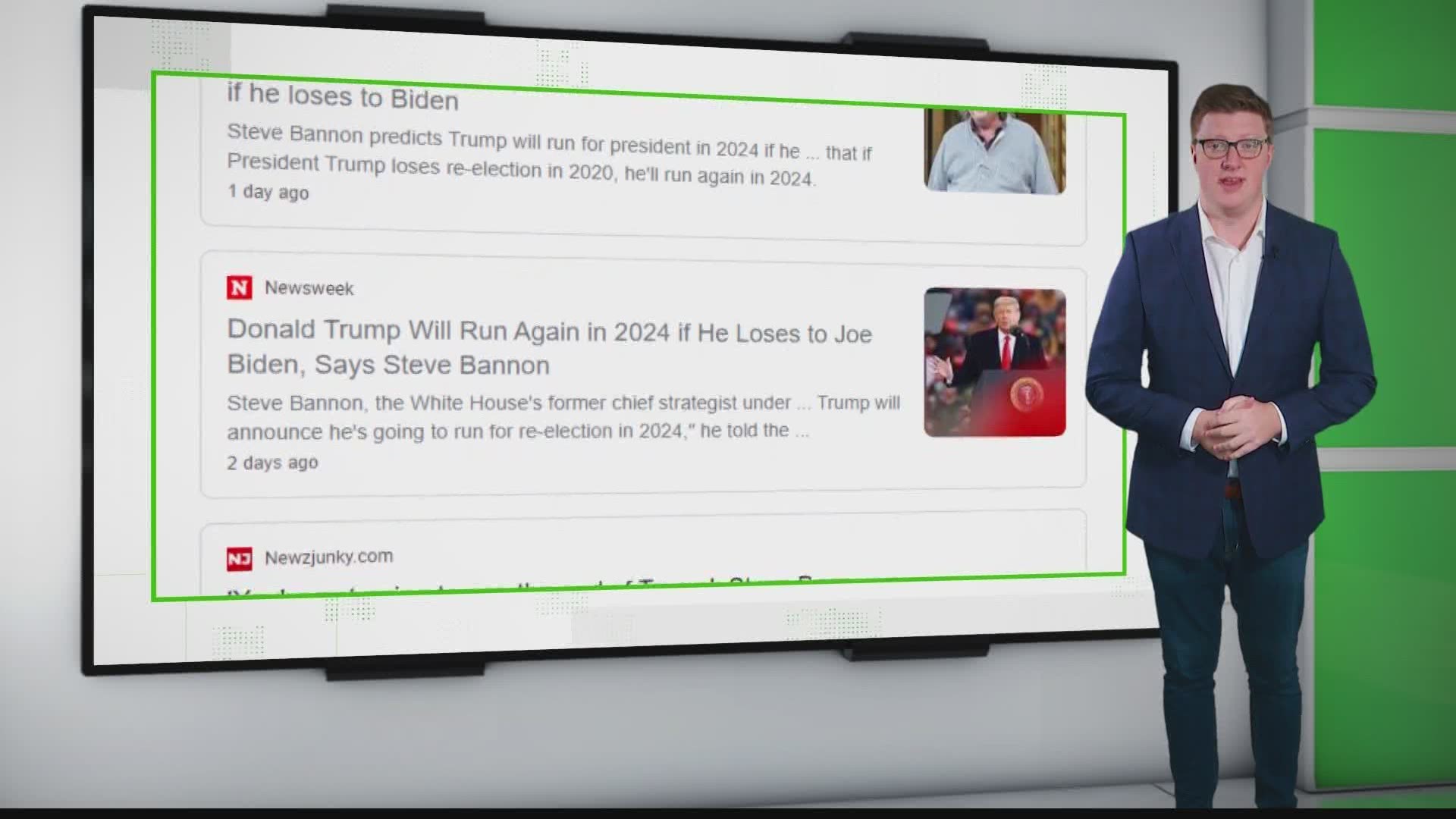 The VERIFY team looked into whether President Trump could run again in 2024 if he lost the upcoming election.