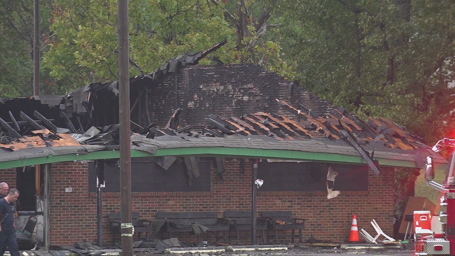 Huntsville Fire & Rescue say that the Durdy Boyz Motorcycle Club is a total loss after a morning fire that took more than two hours to put out.