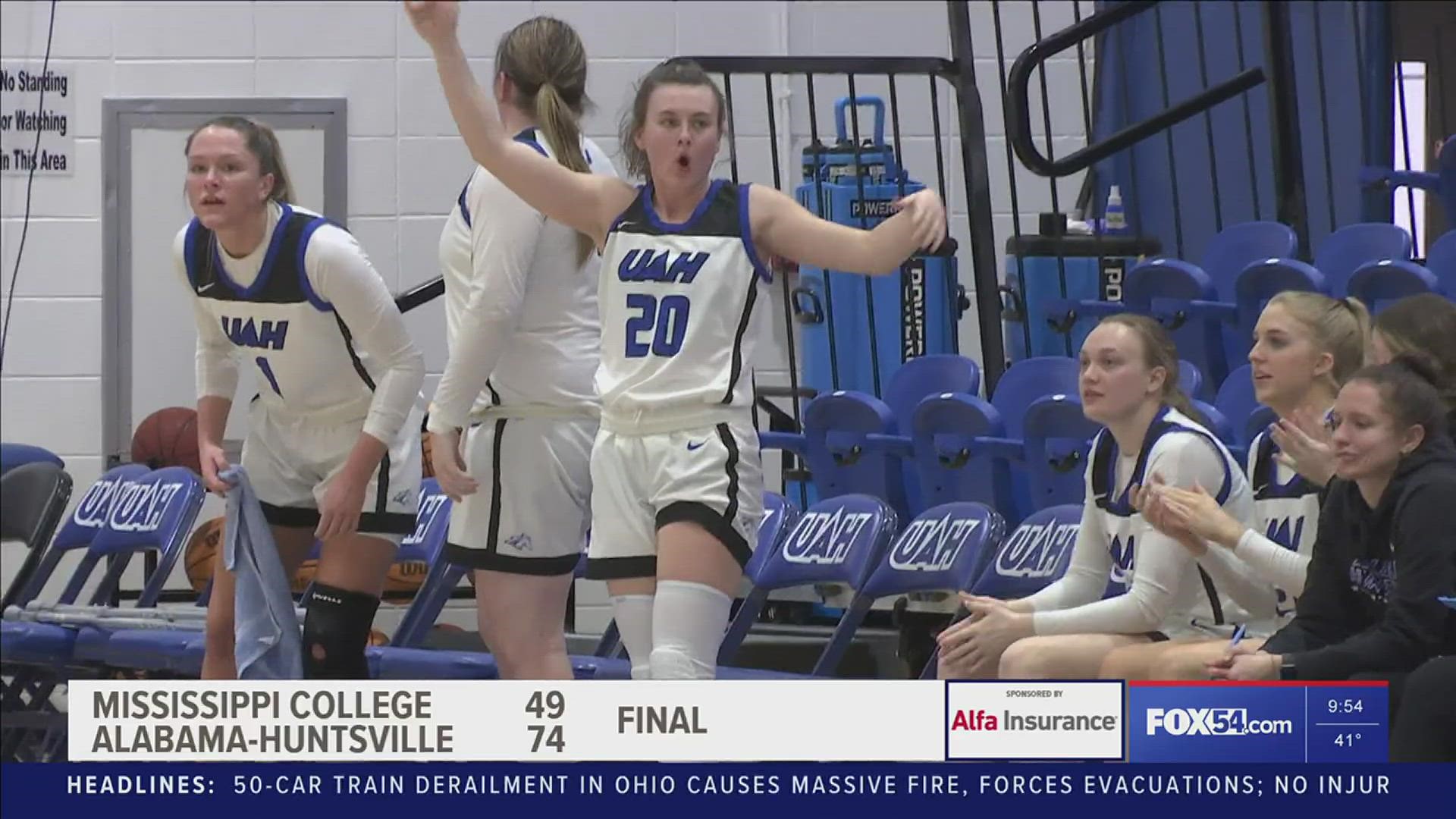 UAH Women dominates Mississippi College 77-49