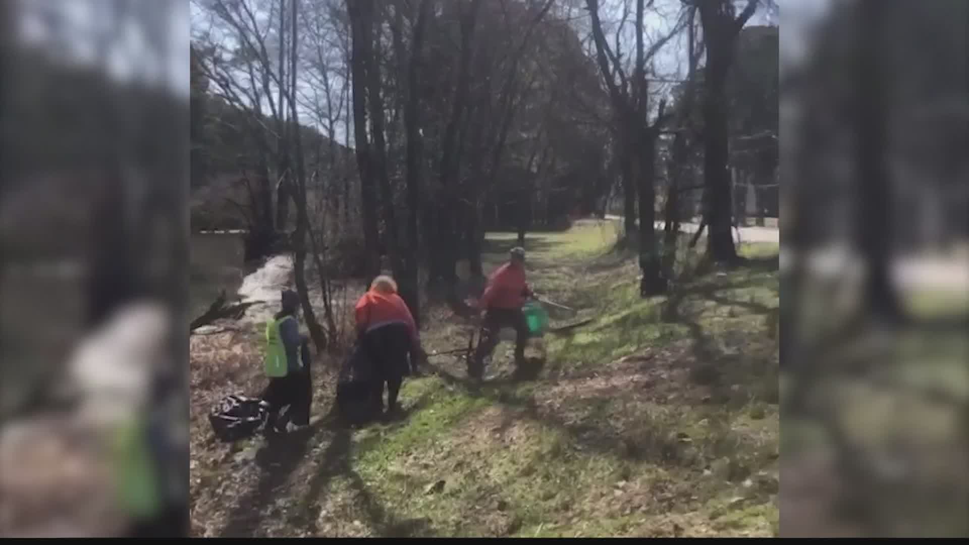 This cleanup was organized by Tennessee Riverkeeper. The group went out and picked up over a thousand pounds of litter along Brush Creek located in Decatur.