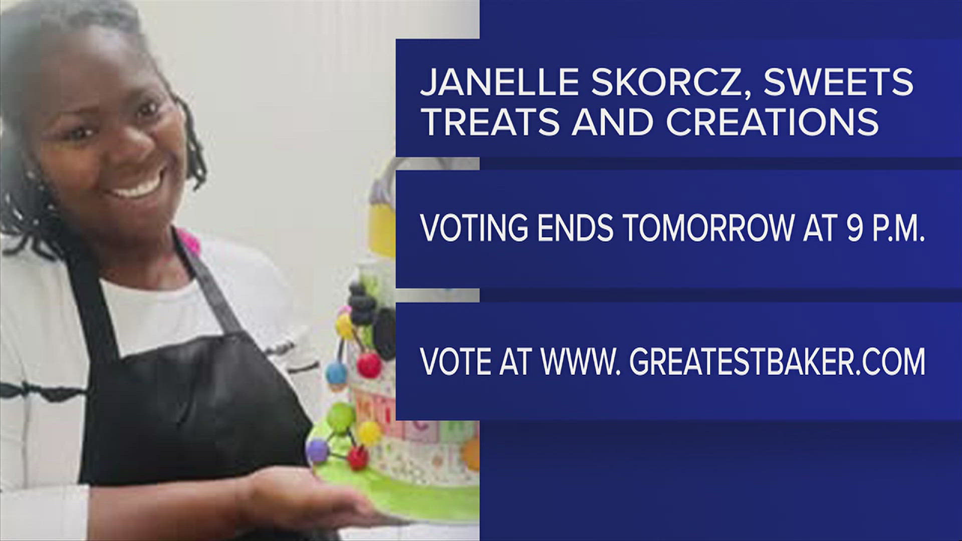 Janelle Skorcz of Toney is a quarter finalist in former Cake Boss star Buddy Calastro's cooking competition "The Greatest Baker."