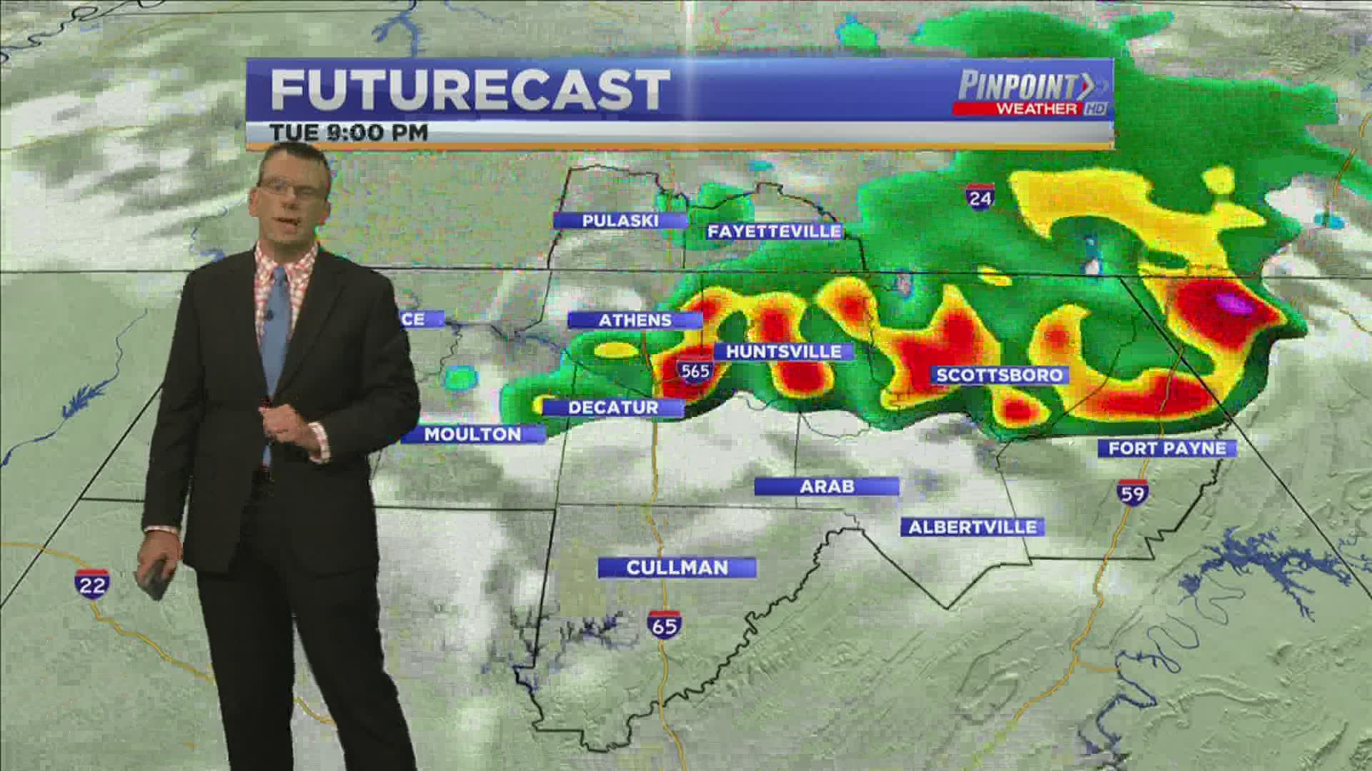 Showers and thunderstorms will remain in the forecast this week.