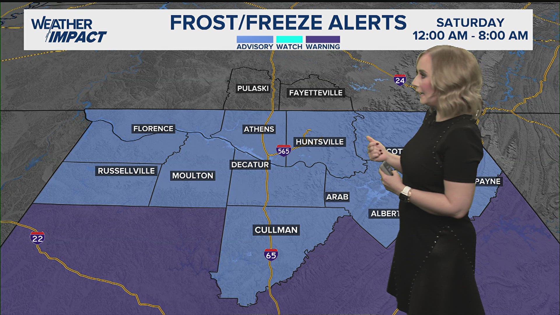 Frosty conditions Saturday morning