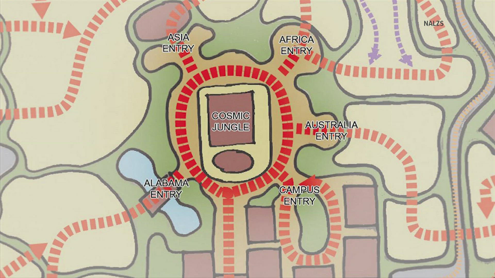 NALZ releases a new concept map on the proposed North Alabama zoo.