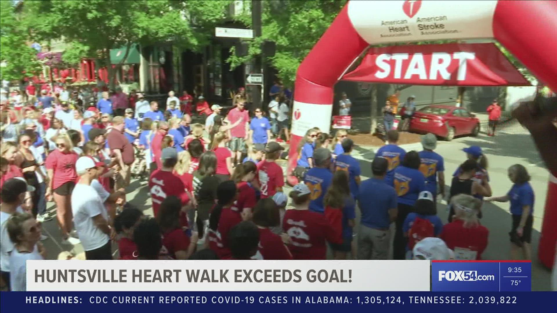 The Huntsville Heart Walk returned as an in-person event for the first time in three years. The event raises money for the American Heart Association.