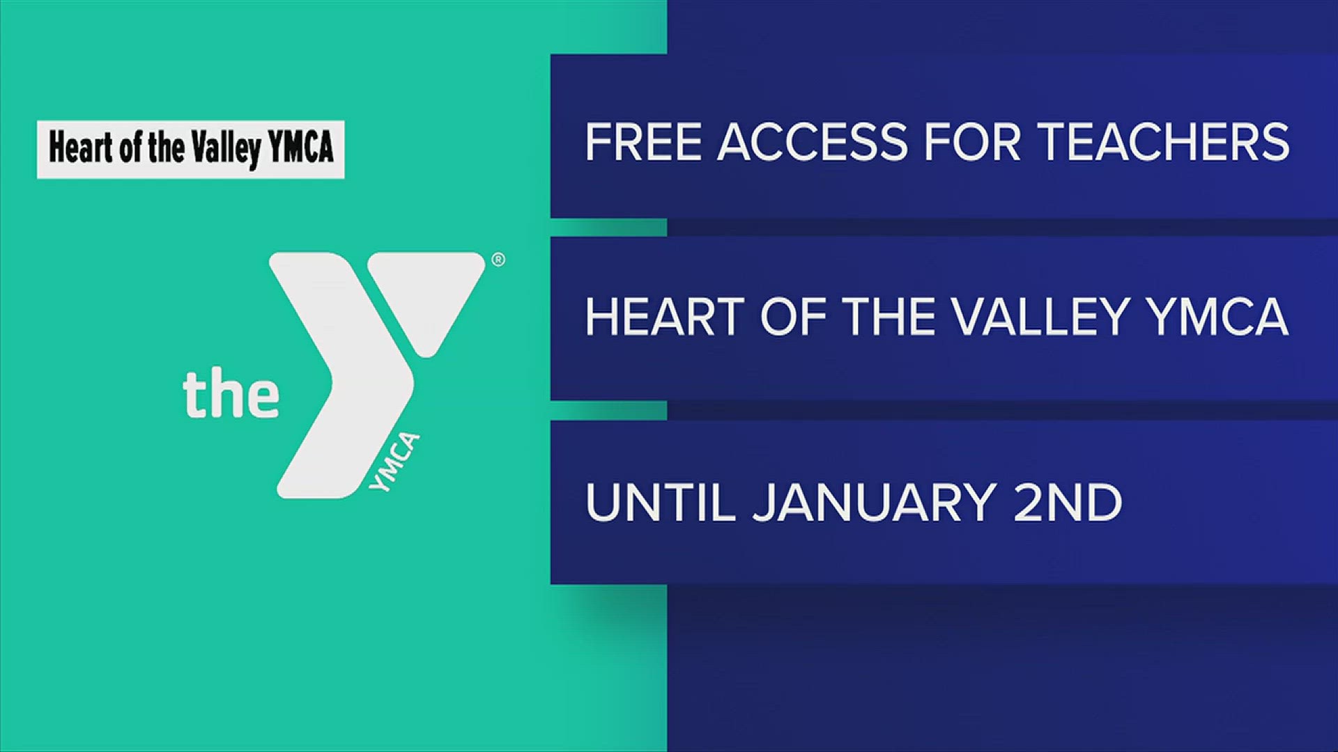 Heart of the Valley YMCA offers free access for teachers
