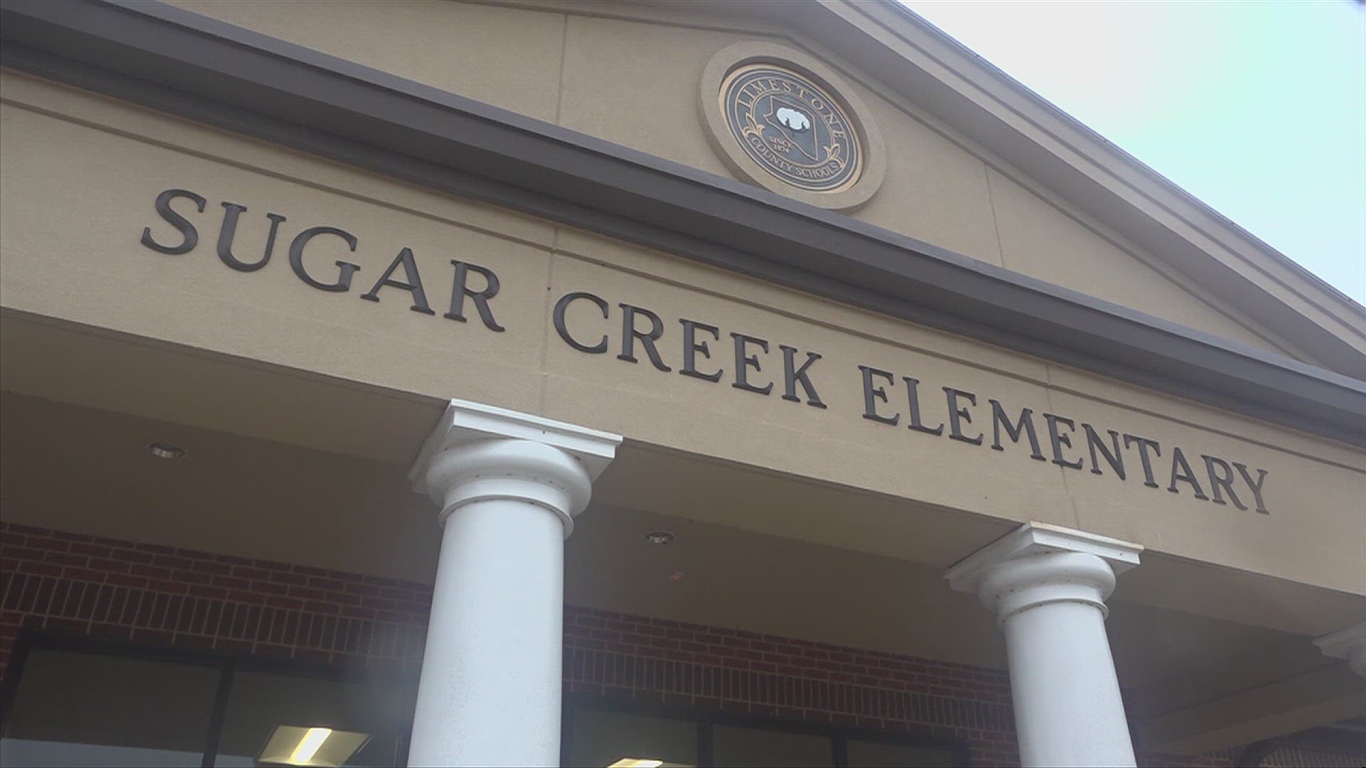 Sugar Creek Elementary in Limestone County is closed until the new year. Here's why.