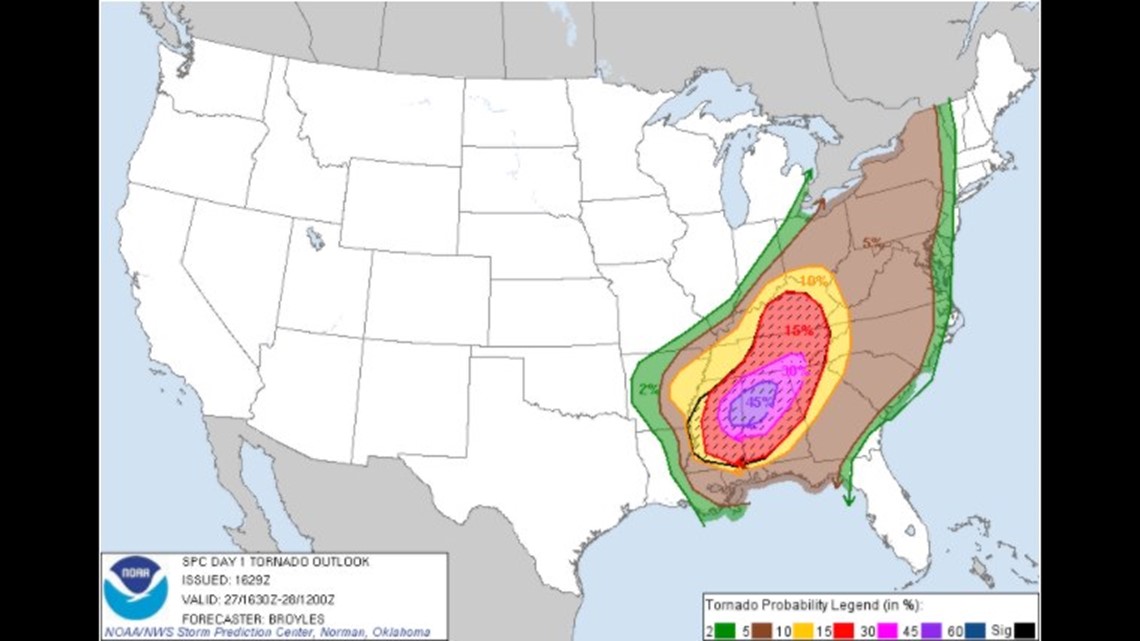 Tornado Map April 27 2011