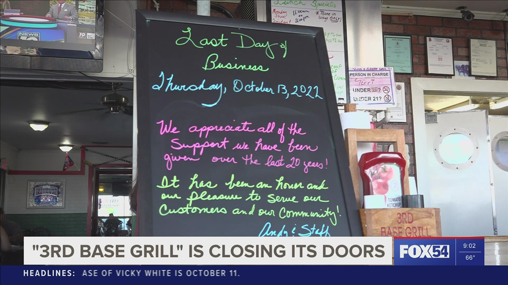 A popular sports bar in Huntsville is closing its doors next week.