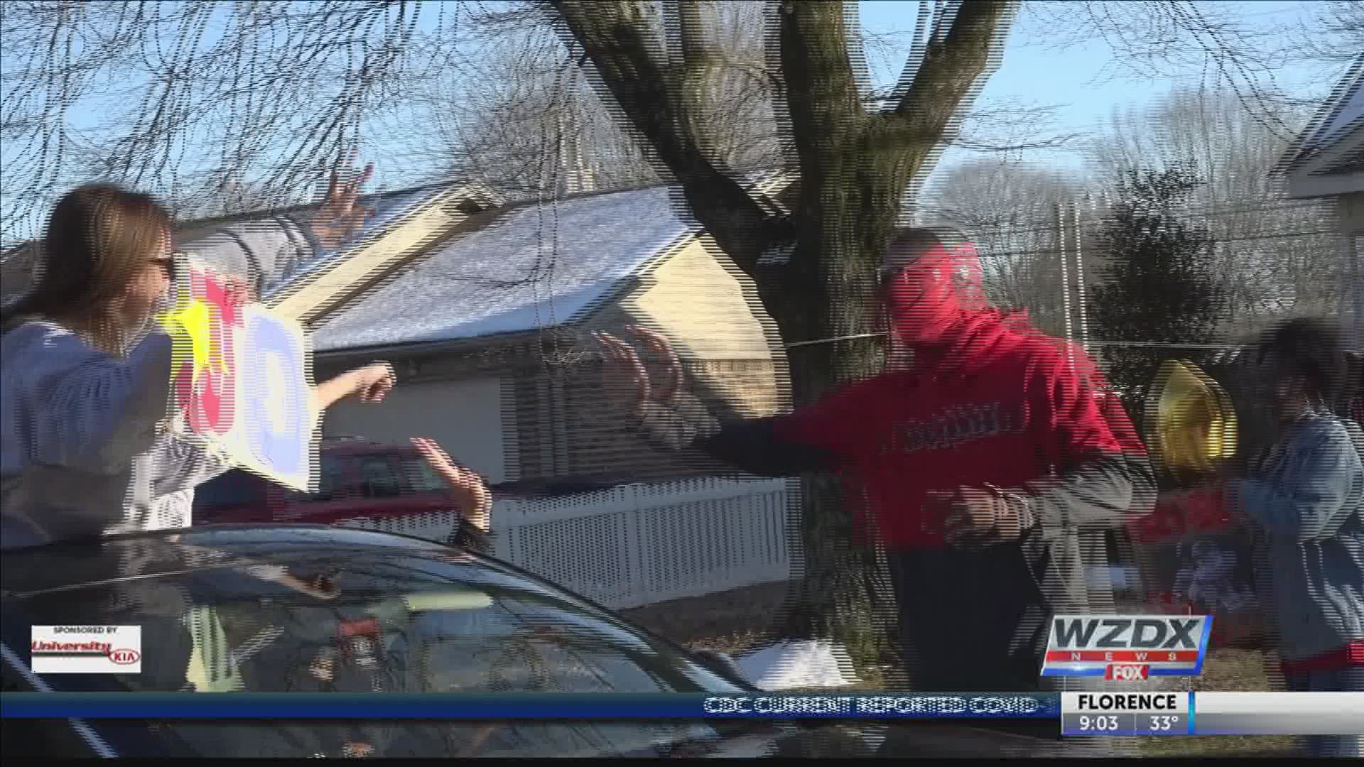 Josh Pearson, a member of the Tampa Bay Buccaneers, was welcomed home with a parade in Decatur, Alabama.