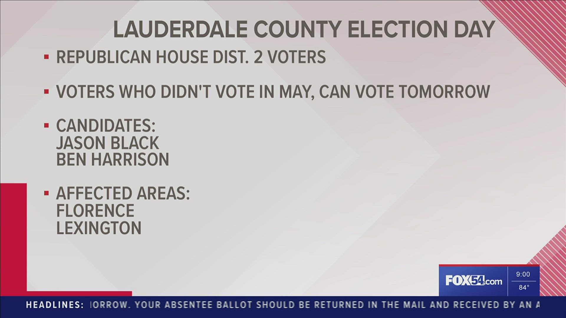 Lauderdale County Republicans who voted in wrong district in primary election can still vote in House District 2 run-off upon request.