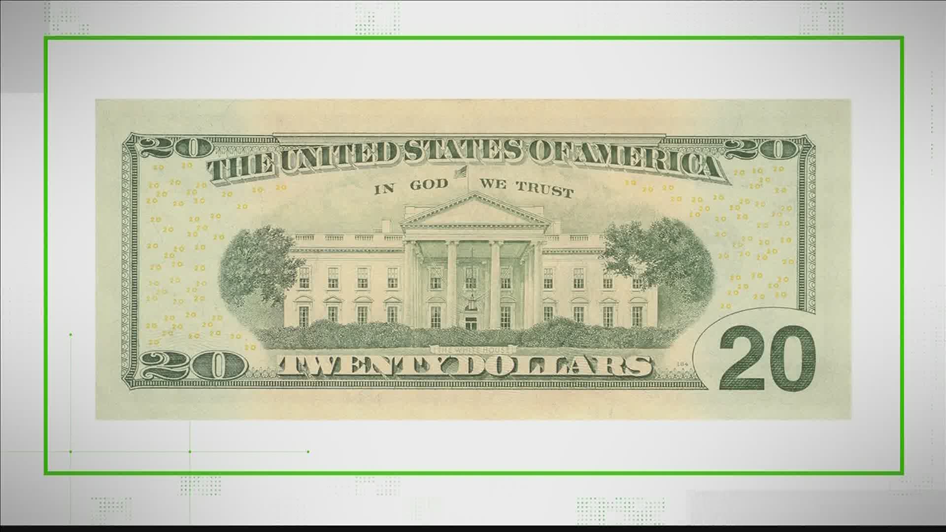 A social media post claimed the $20 bill has a hanged man in a photo in front of the White House, but it's actually something very different.