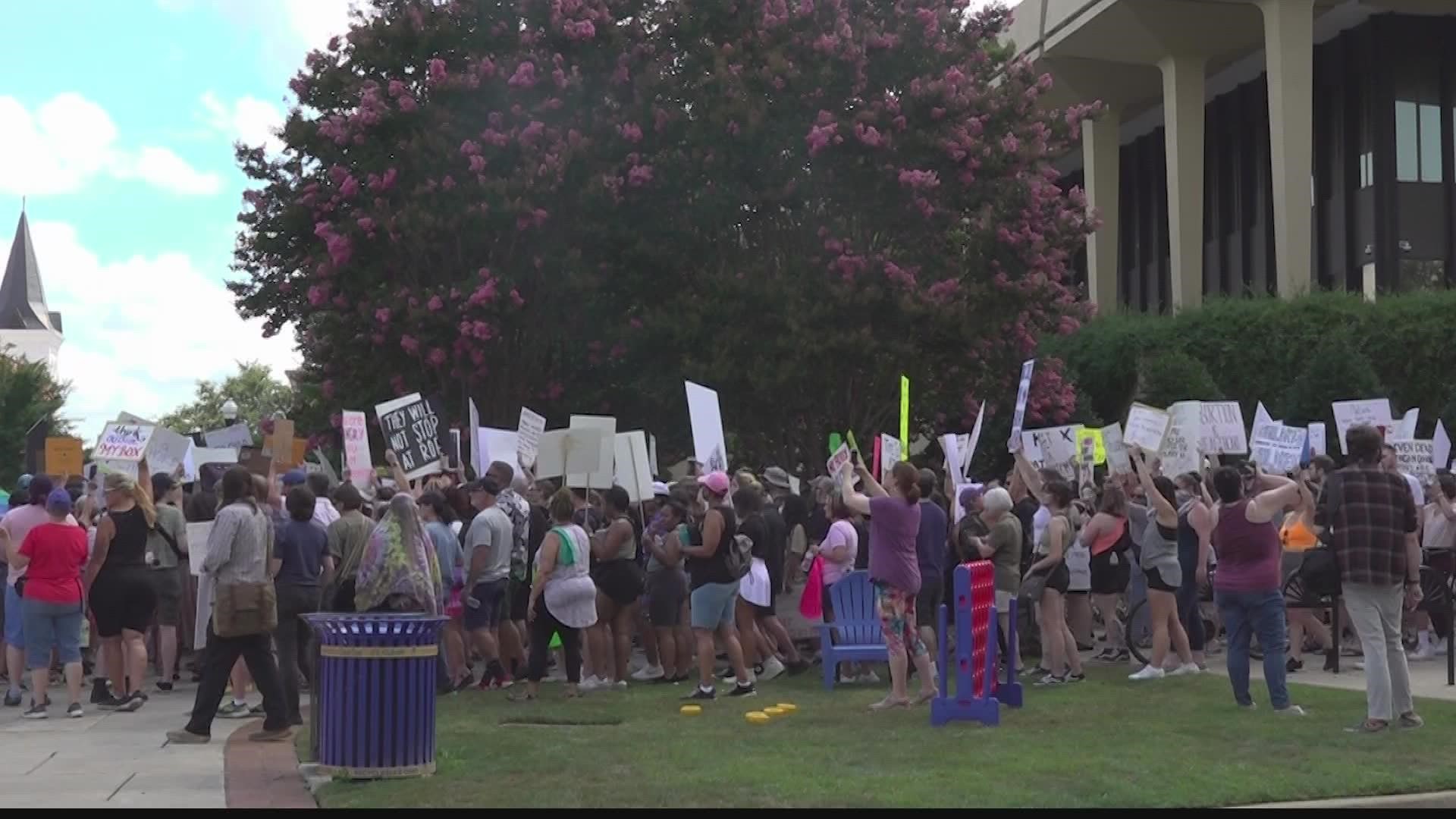 A women's rights rally happened in downtown Huntsville on Independence Day.