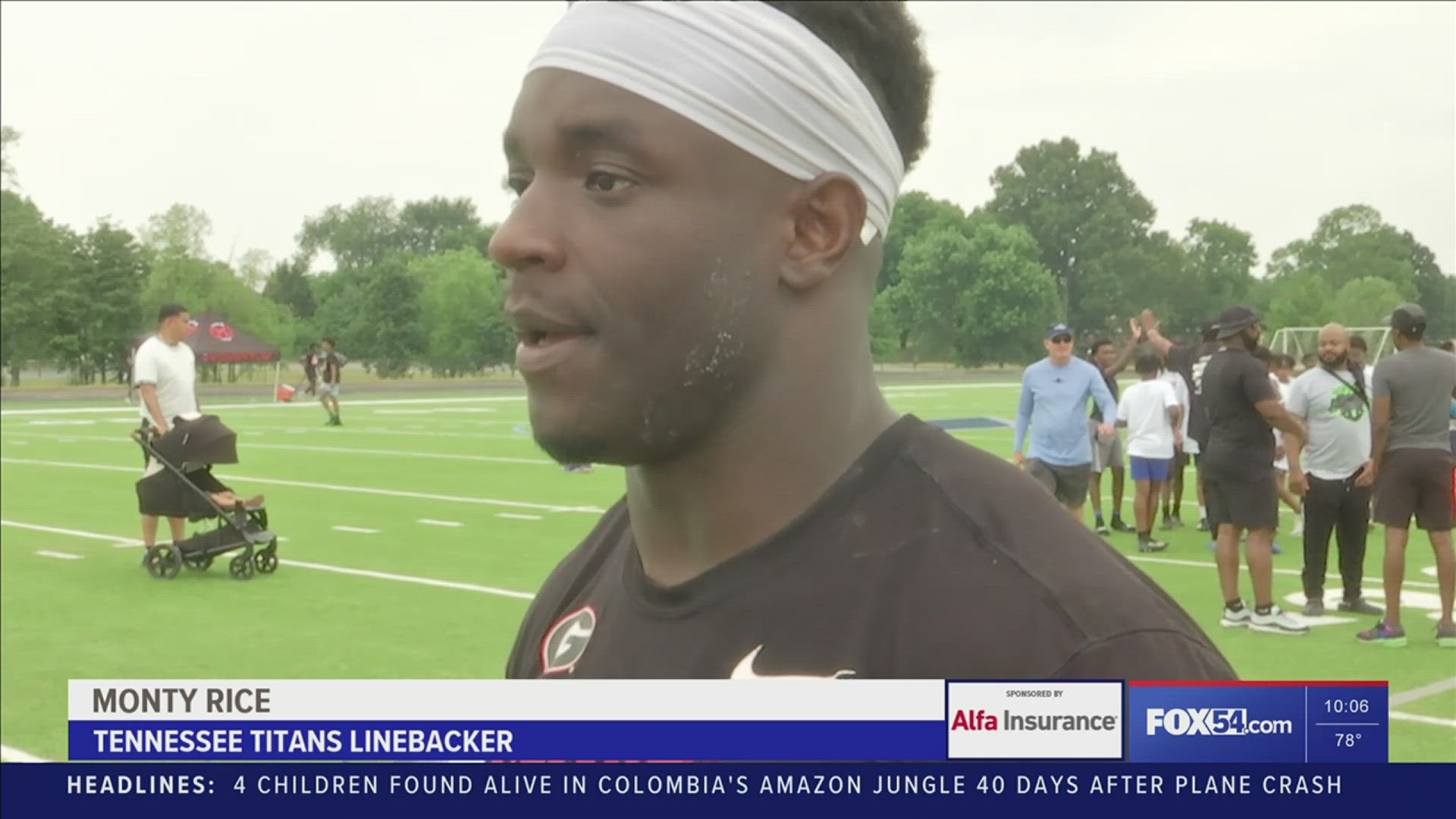 Tennessee Titan Monty Rice hosts youth football camp at James