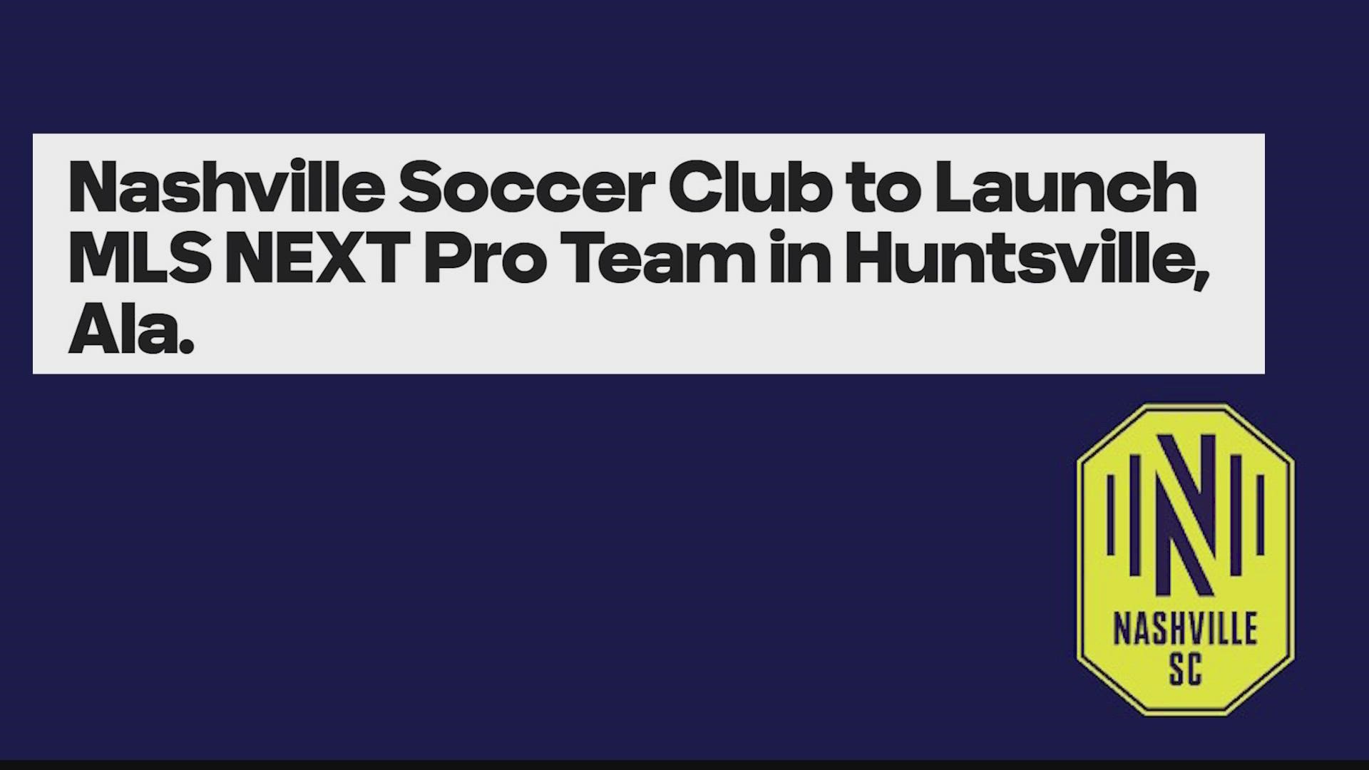 The City of Huntsville made a big announcement today as they renovate the Joe Davis Stadium. We'll be welcoming Nashville's MLS Next Pro Soccer team!