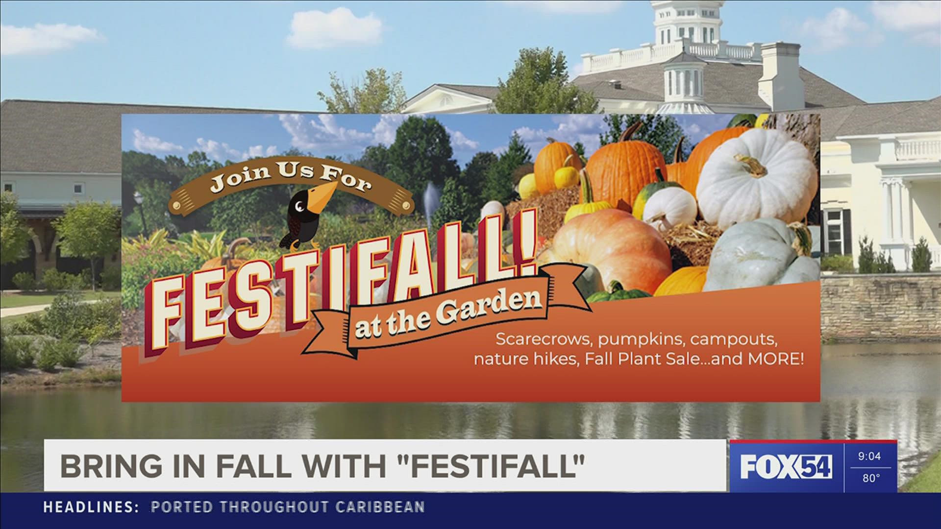 the huntsville botanical garden is kicking off the fall season with "festifall". Its' the garden's annual celebration of the changing seasons.