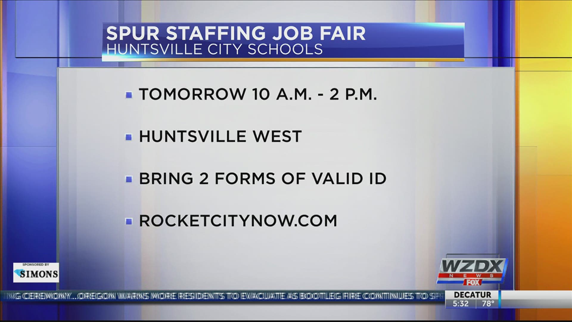 Huntsville City Schools is partnering with Spur Staffing to host a job fair for the district.