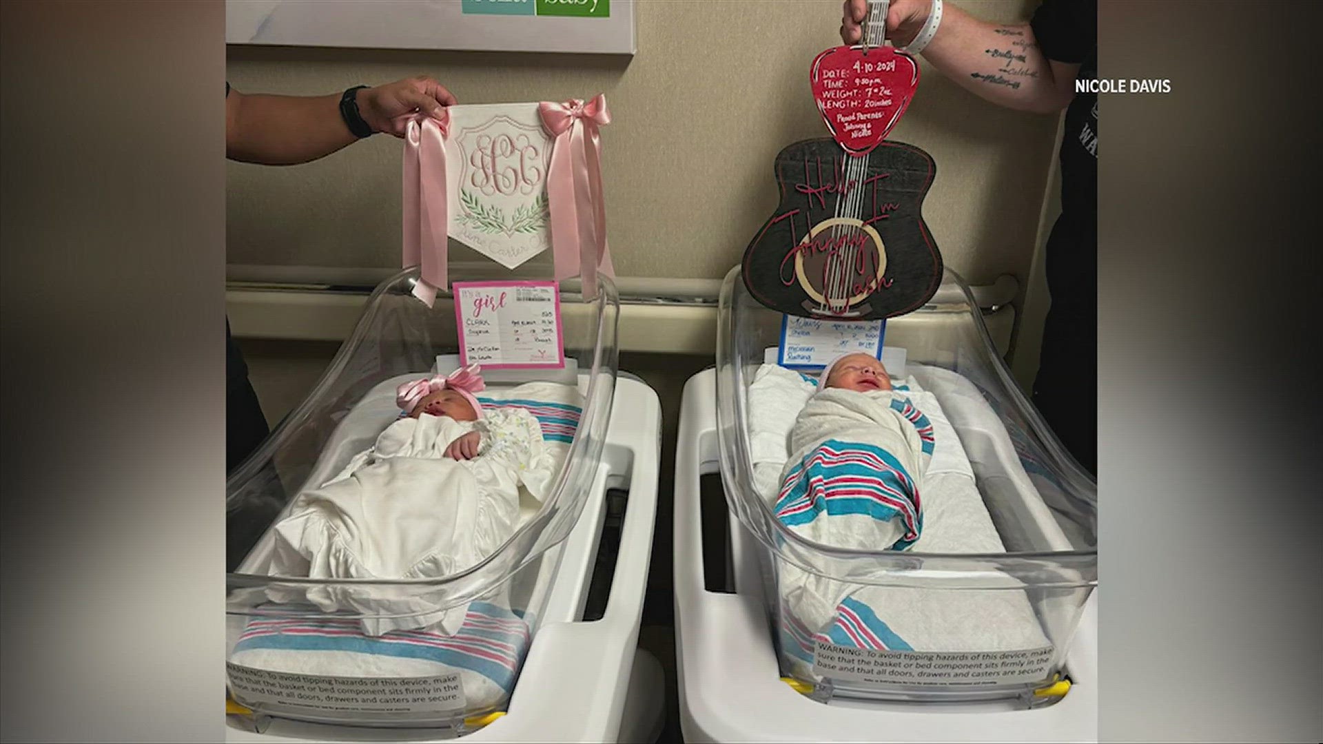 Two babies born with iconic names at Huntsville Hospital.