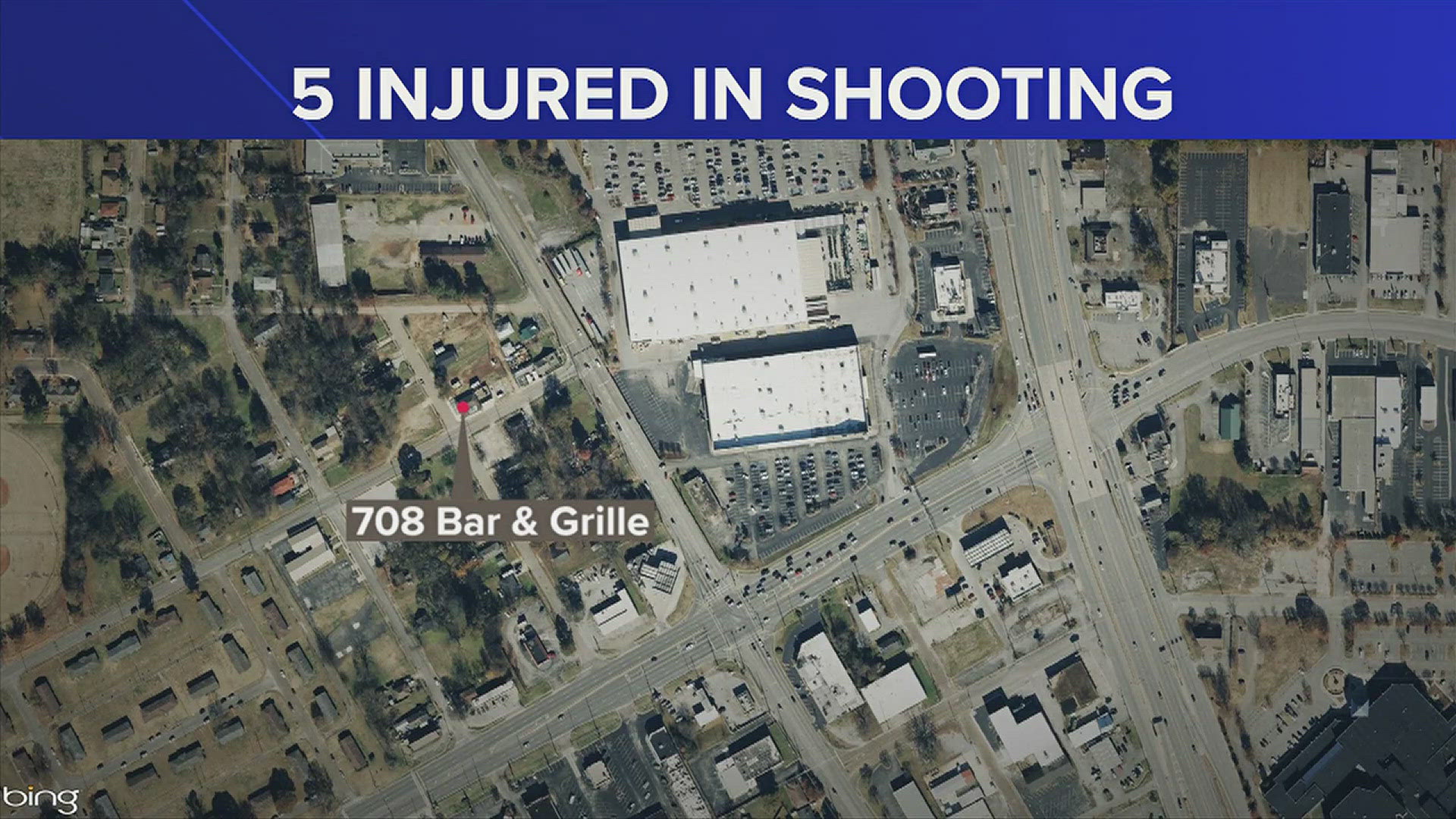 Gunfire erupted about 10:30 Sunday night at a north Huntsville bar.