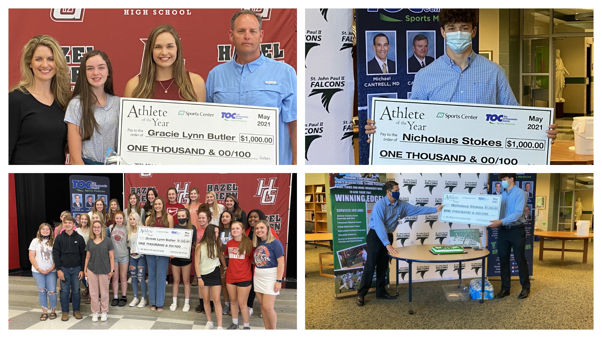 Gracie Lynn Butler & Nick Stokes won the 2021 Athletes of the Year Awards which are presented by Huntsville Hospital & TOC Sports