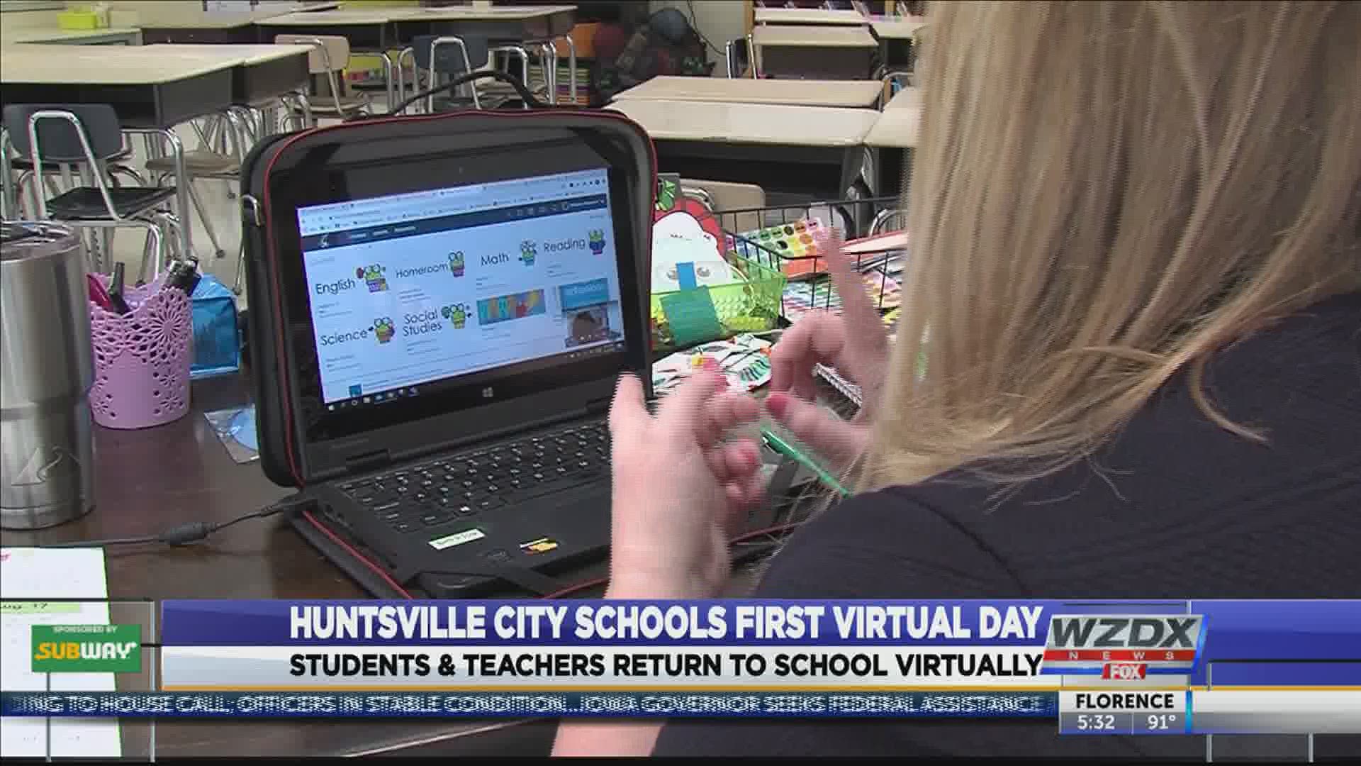 Huntsville City School students, teachers start school virtually