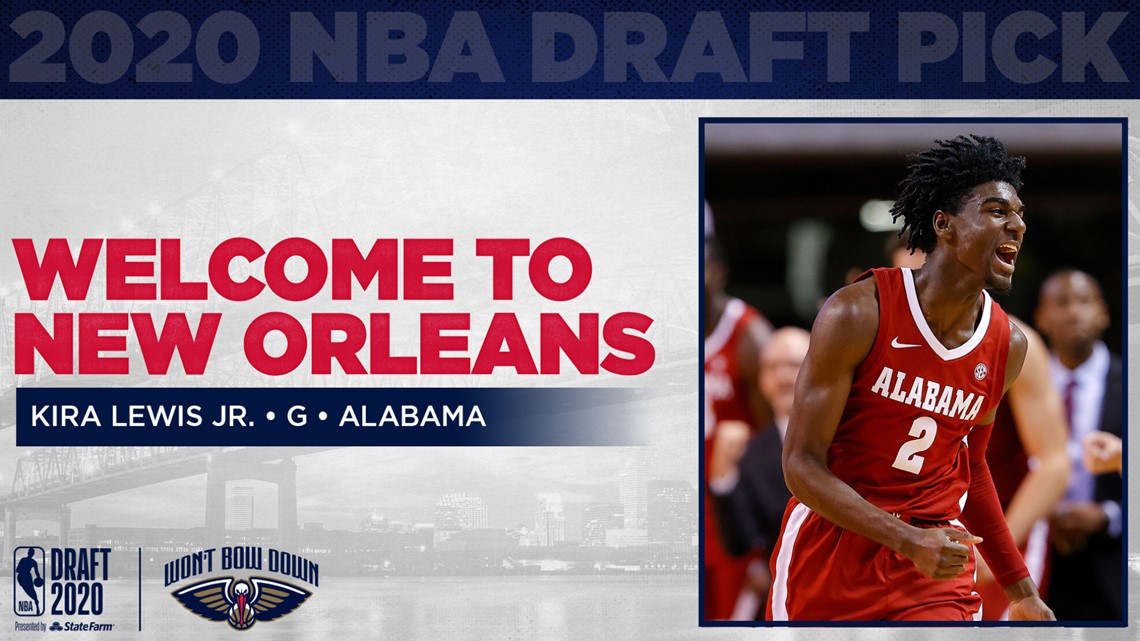 Pelicans select Kira Lewis Jr with 13th overall pick