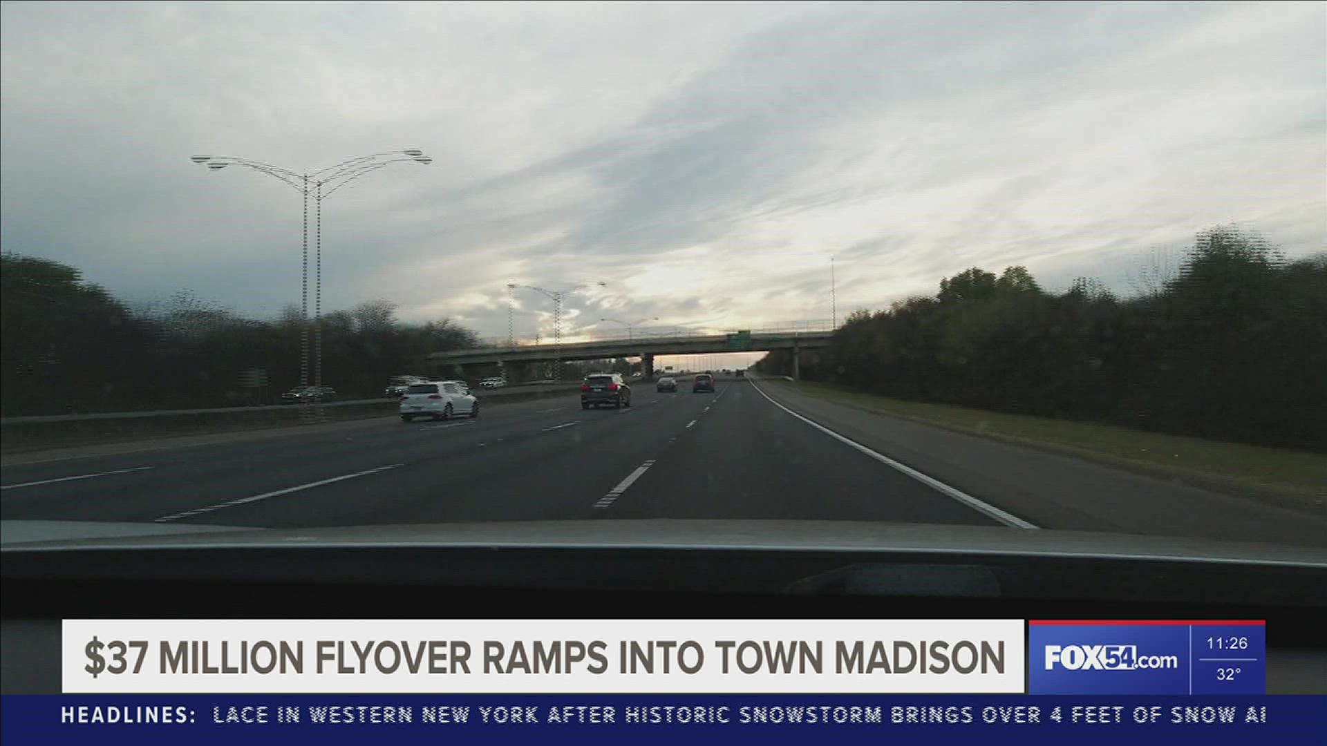 The City of Madison plans to begin construction on flyover ramps to help ease traffic in the area.