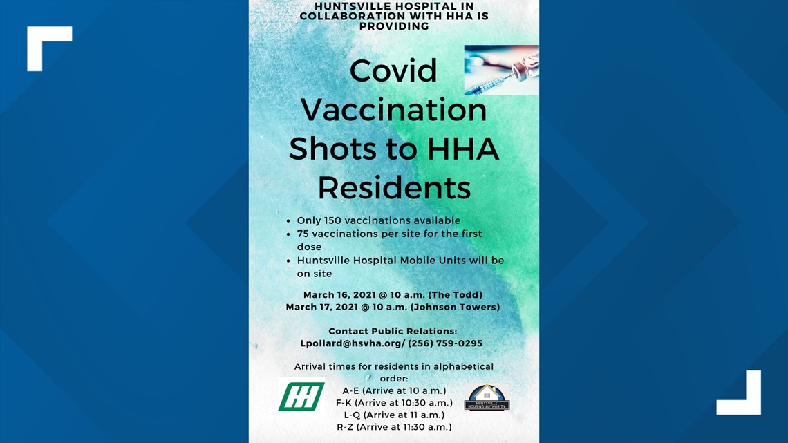 Hha To Give 150 Covid Vaccines To Residents Rocketcitynow Com