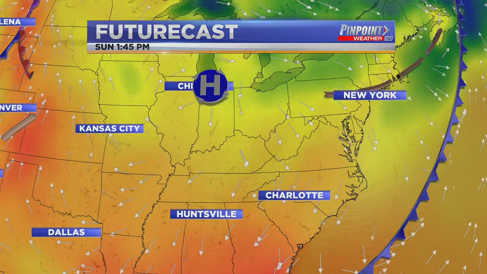 high pressure will control our forecast for the next several days.