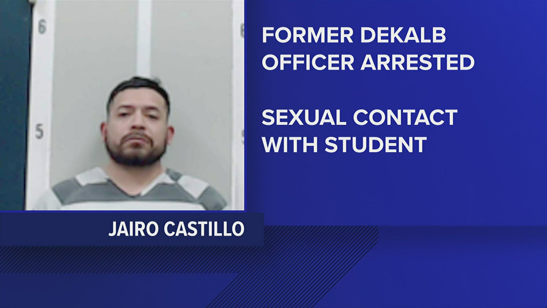 Jairo Castillo was arrested by SBI agents Friday following an investigation by DeKalb County Sheriff's Office and the county school board.