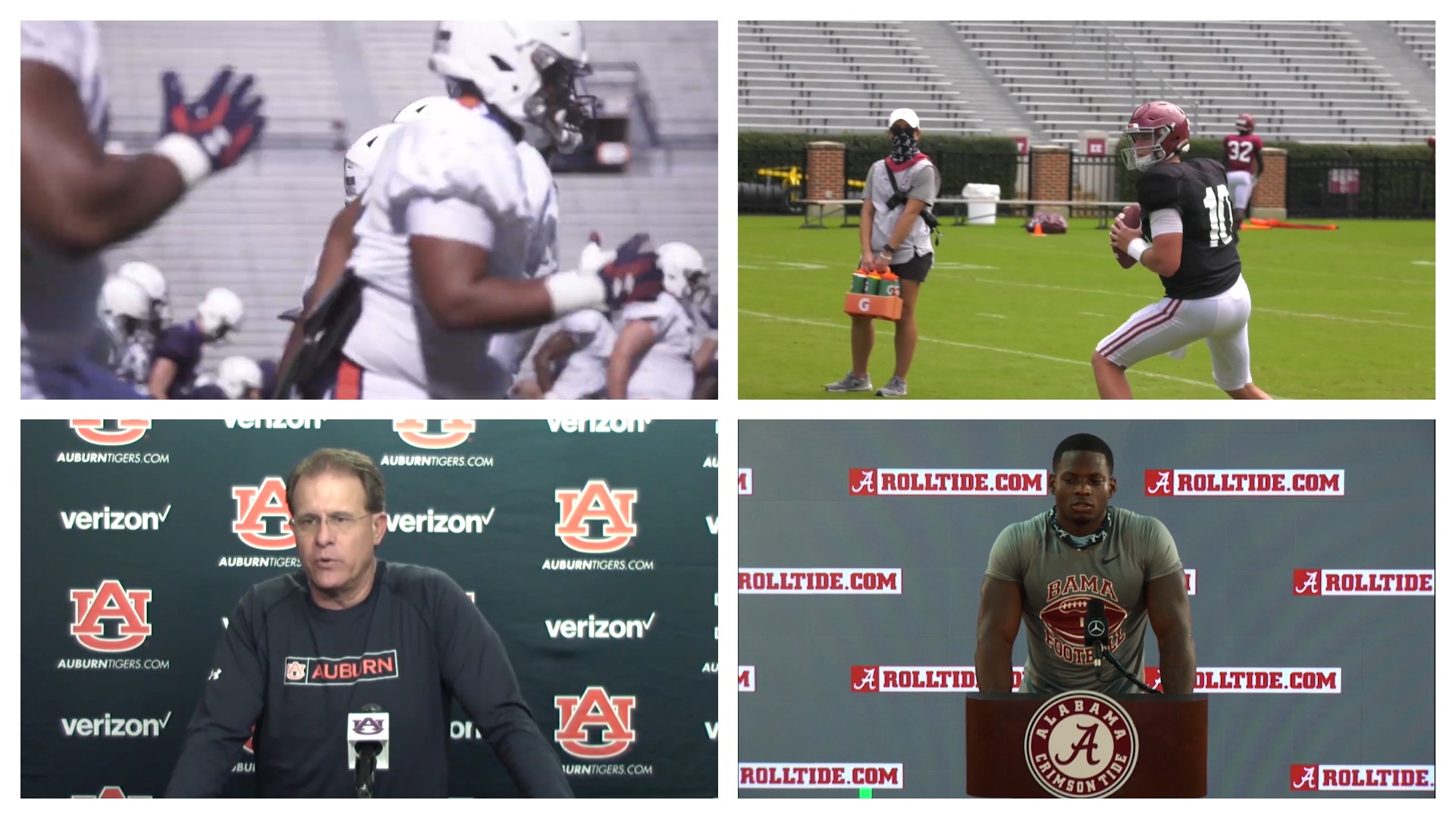 The Auburn Tigers and Alabama Crimson entered week 4 of preseason camp on their respective campuses.