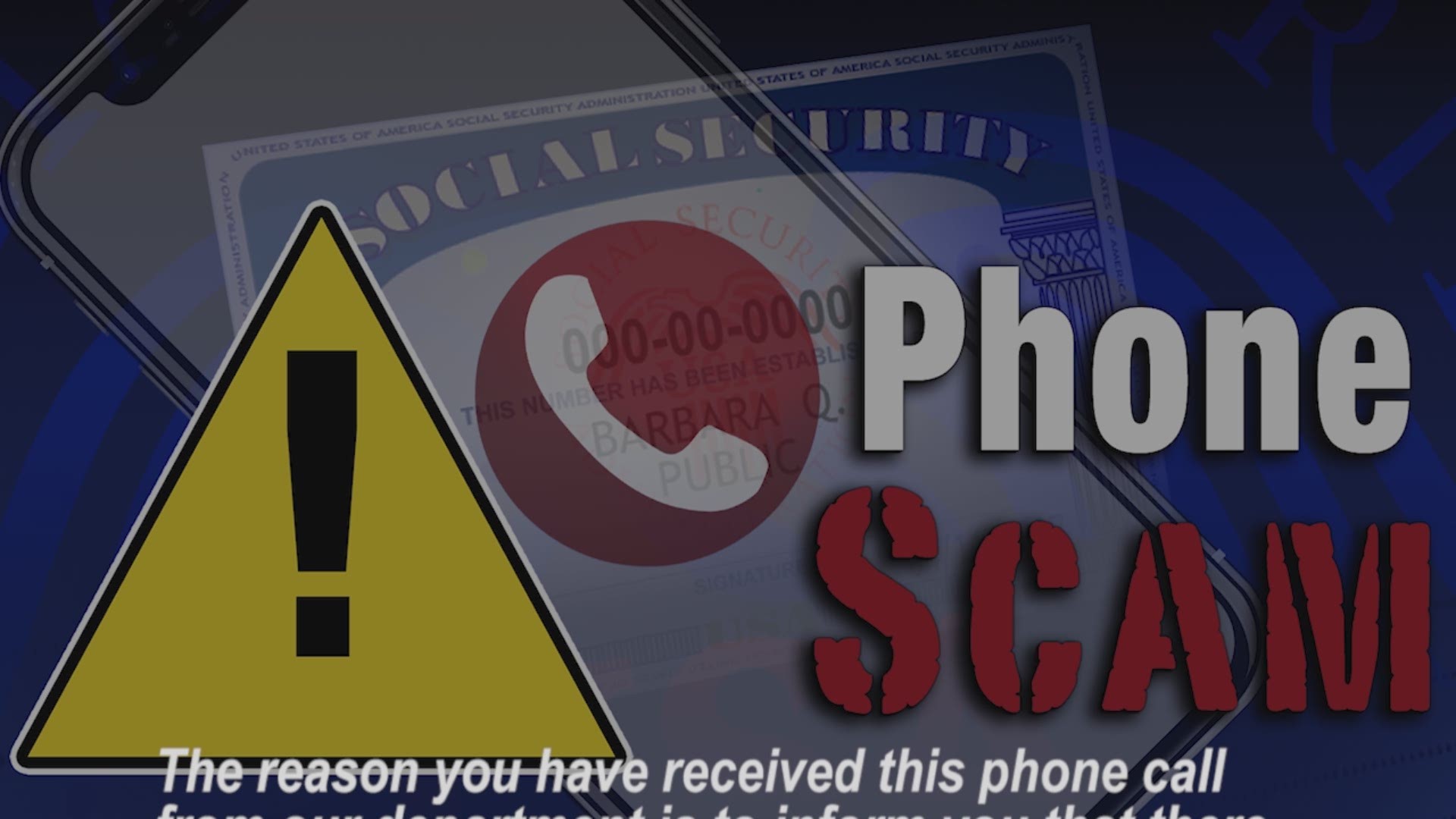 A new phone scam says fraudulent activities have been filed on your social security number.