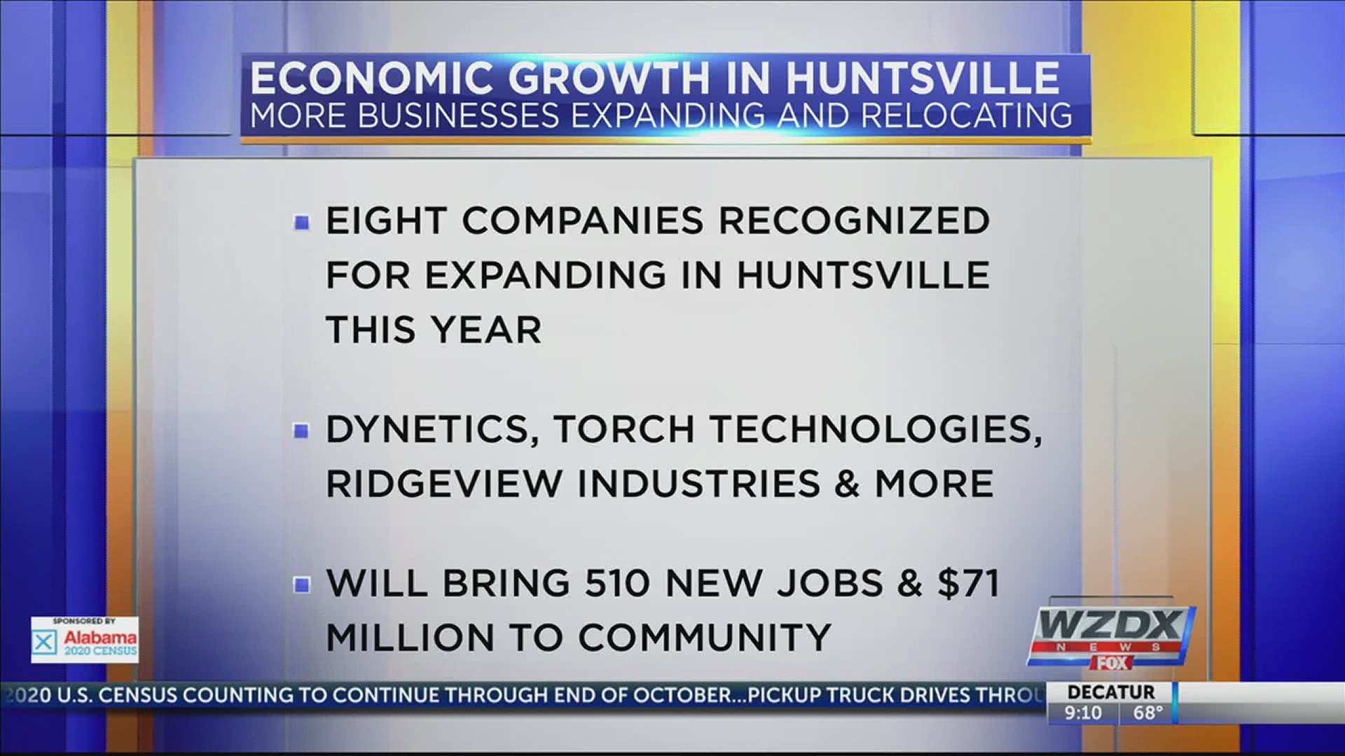 Huntsville/Madison County Chamber announced today 8 projects that have/will bring over 500 jobs to the area