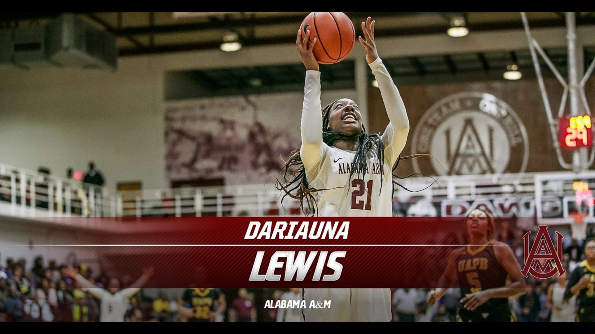 The Southwestern Athletic Conference has named Alabama A&M’s Dariauna Lewis its SWAC Women’s Basketball Player of the Week after producing a double-double on Monday.