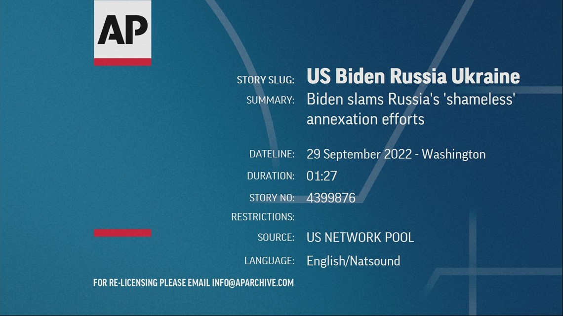 Biden slams Russia's 'shameless' annexation efforts