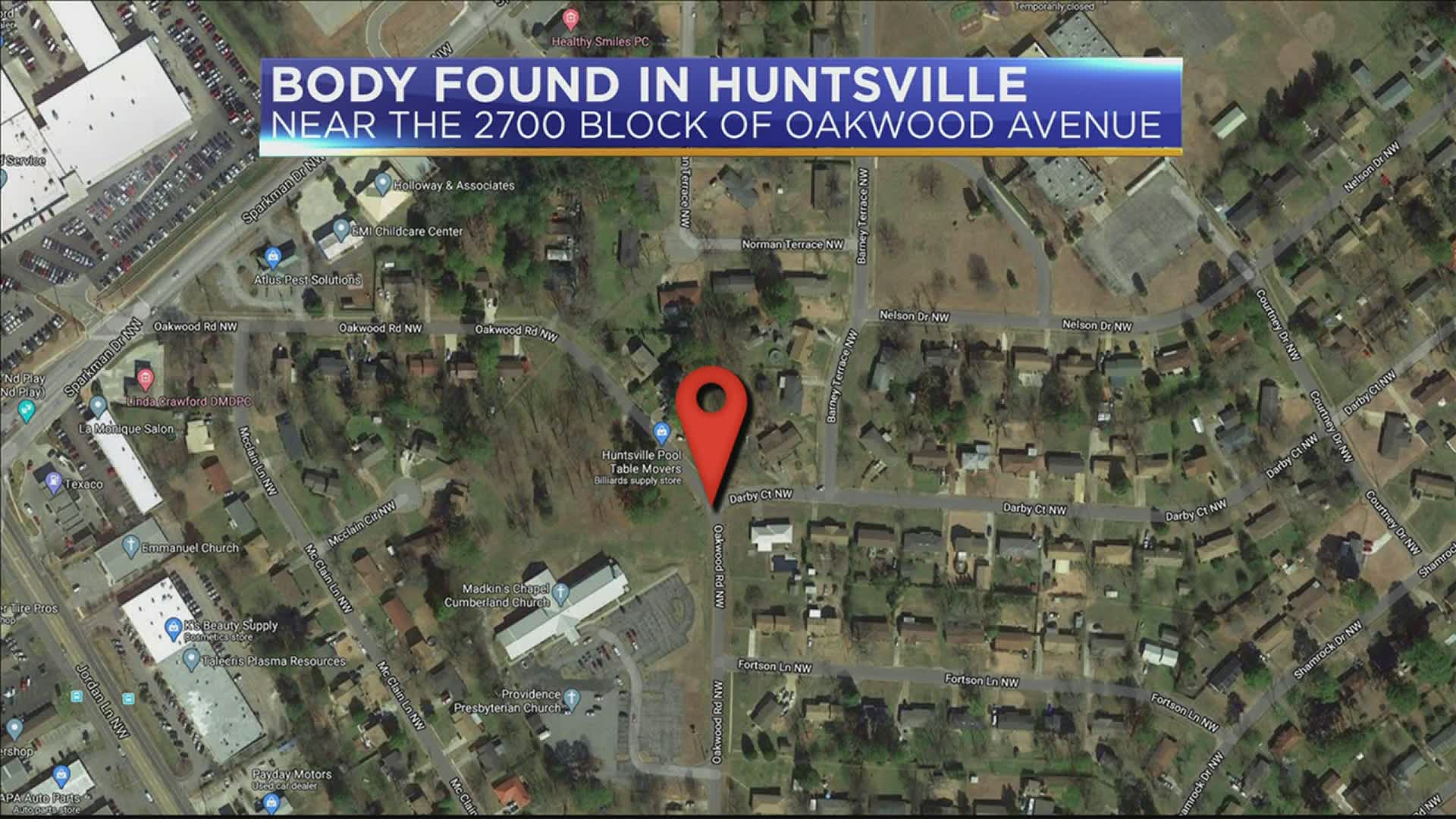 A homicide investigation underway after a male, age 20 to 30, was found at an open area on Oakwood Road.