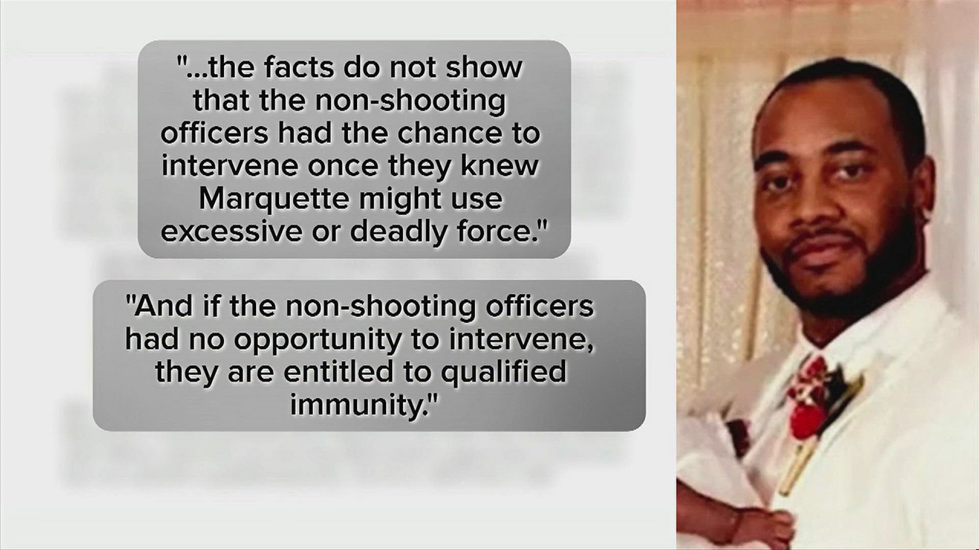 Three of the four officers on the scene of Steve Perkins's shooting, plus the city of Decatur, have been dismissed from a lawsuit brought by Perkins's widow.