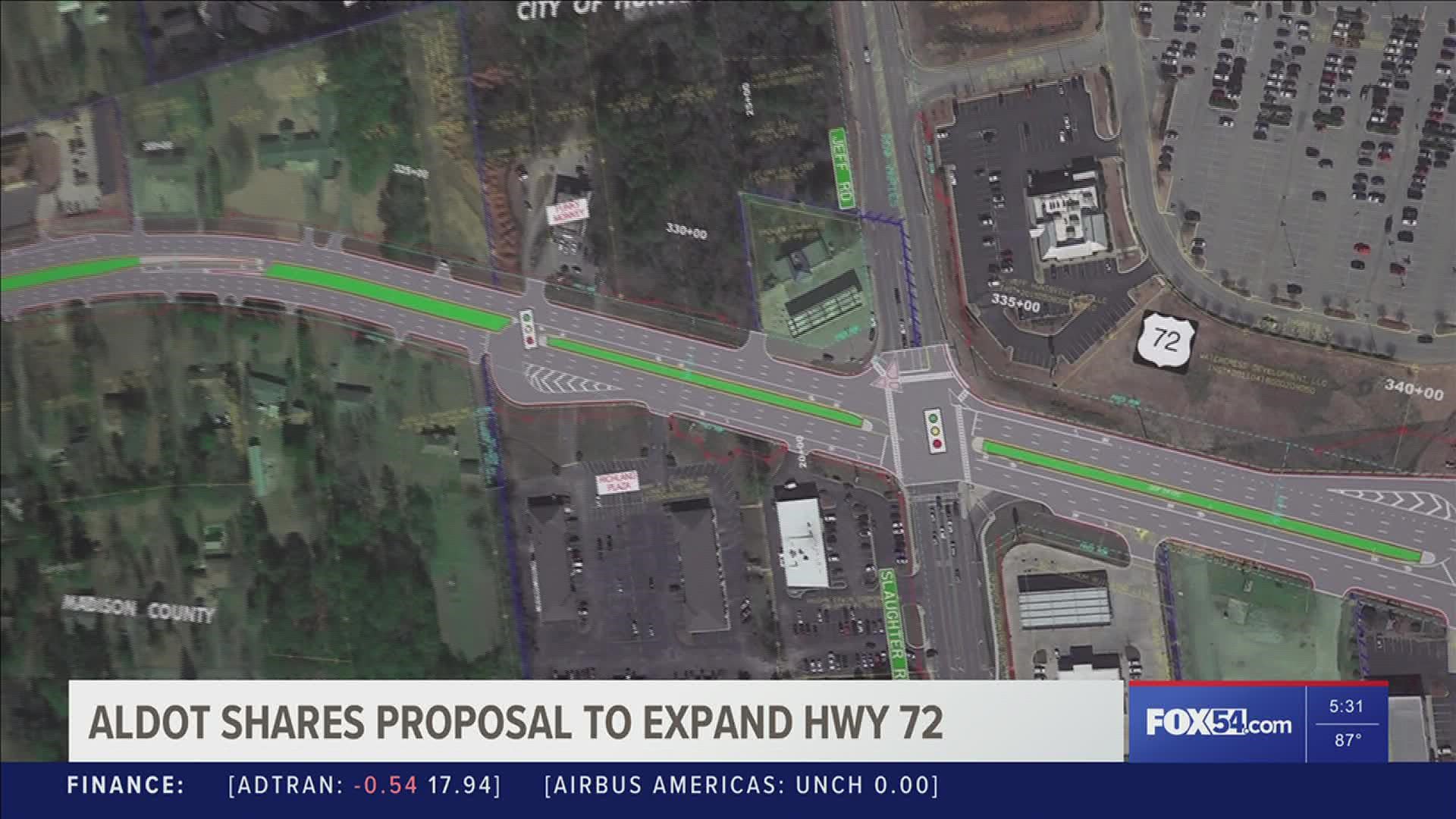 Plans are underway to expand one of the busiest roads in Huntsville…U.S. Highway 72. The plan is to expand to three lanes in each direction.