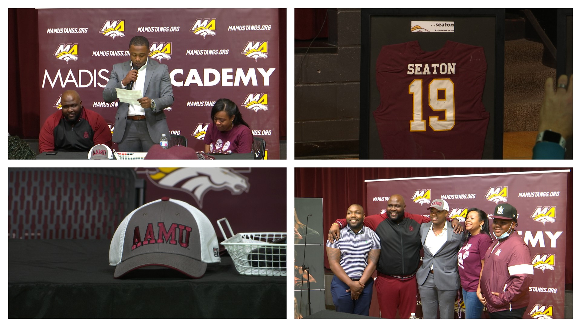 Madison Academy standout Avery Seaton signed a National Letter of Intent with the Alabama A&M Baseball and Football teams Tuesday afternoon.