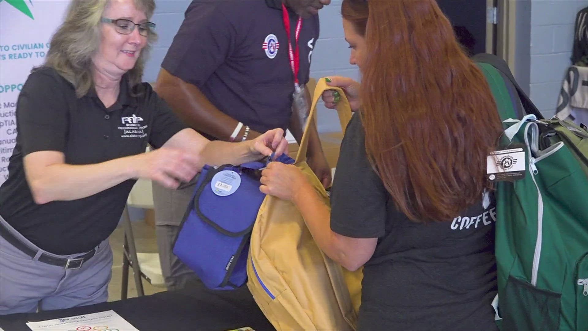 The organization distributed 120 backpacks filled with essential supplies for children of military families.