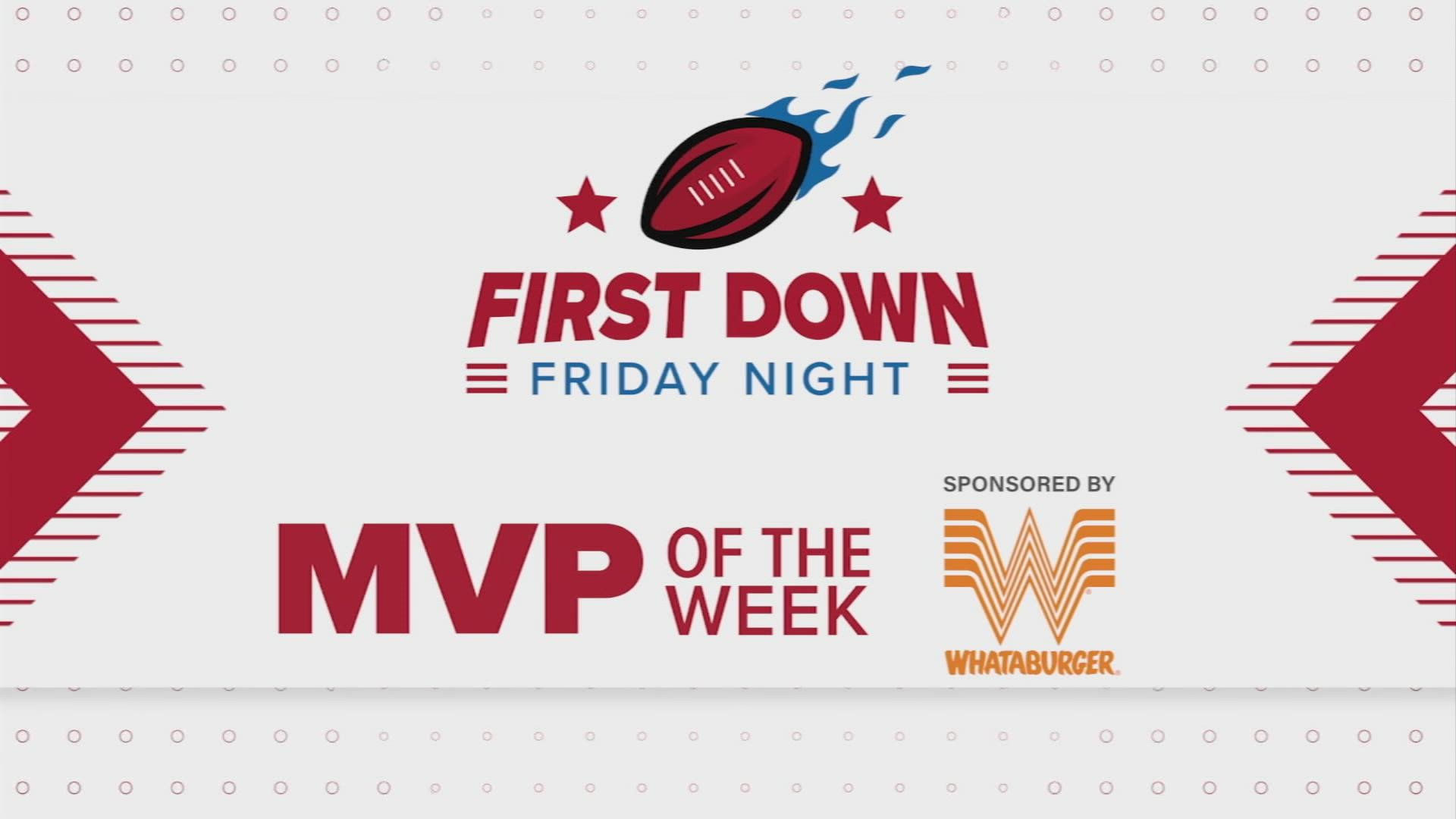 Guntersville's Logan Pate posted 196 rushing yards & three touchdowns in the Wildcats 44-21 victory. Pate has been named the FDFN MVP of the Week