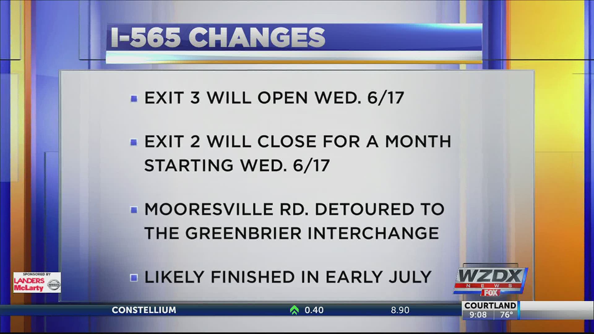 Some long-awaited changes are coming to I-565.