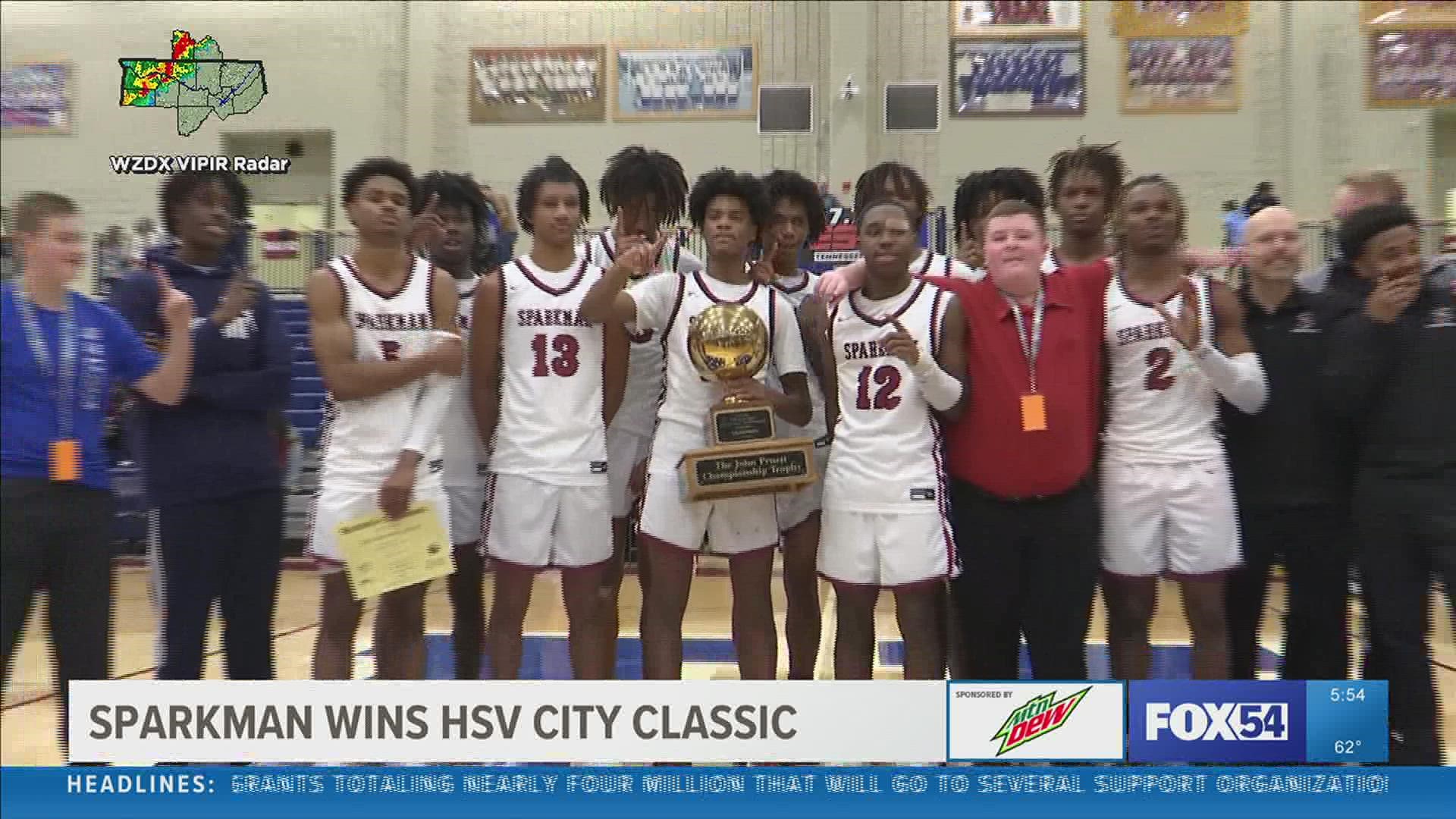 Coach Jamie Coggins and the Sparkman Senators captured their first Huntsville City Classic Championship since 2005 by defeating Grissom, 62-53