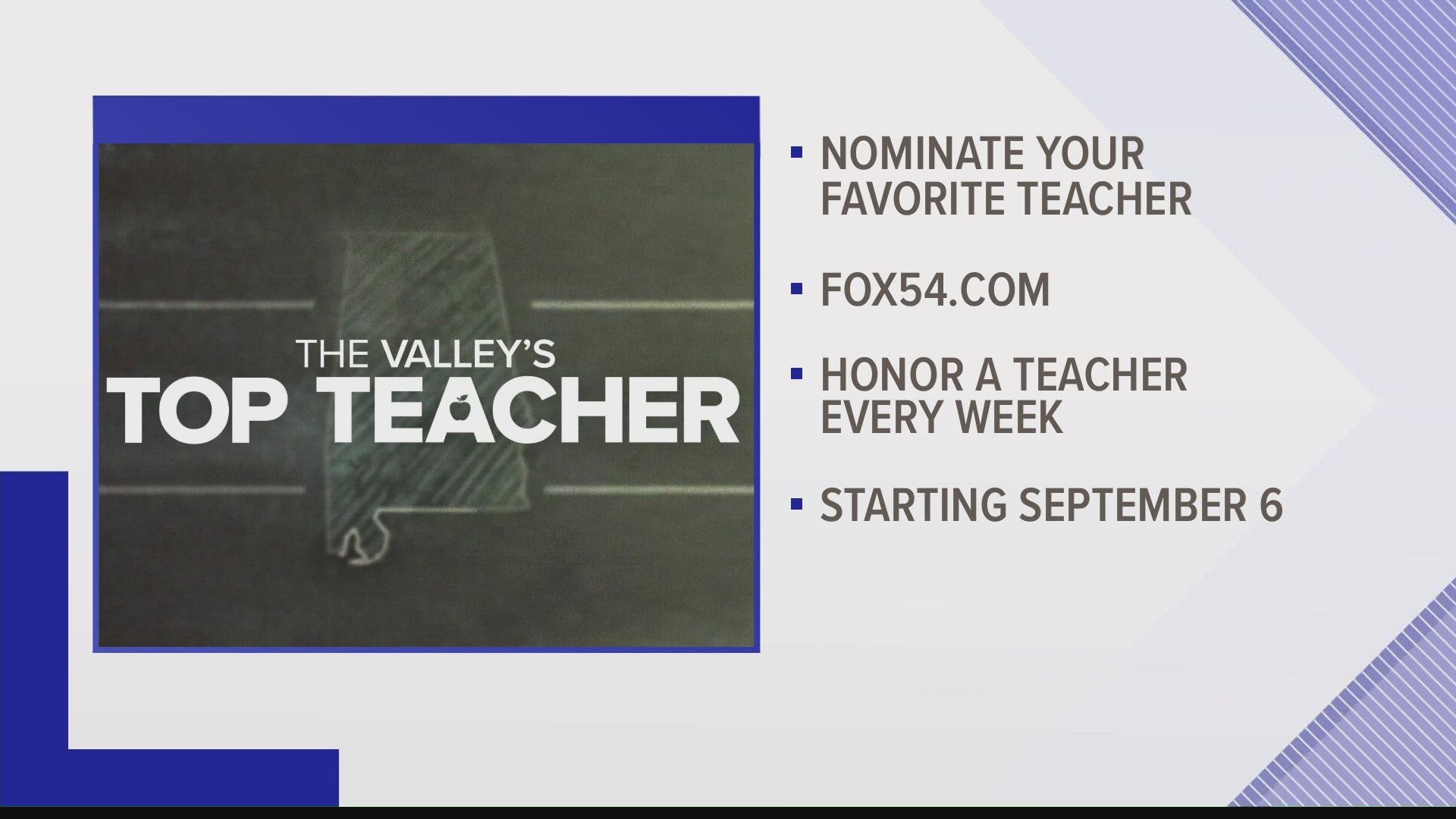 Kids are back to the books, and now is the time to nominate the great teacher in your child's life.