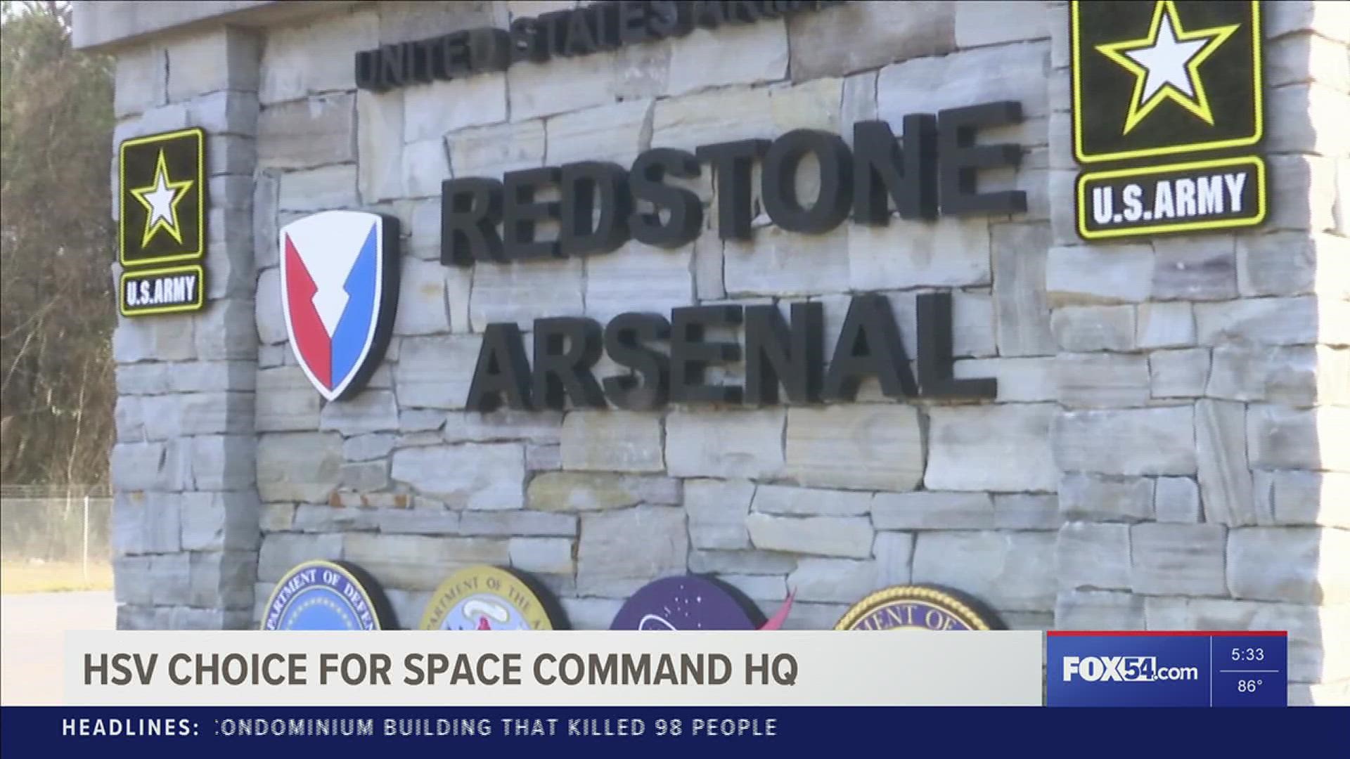 Today Lieutenant Governor Ainsworth announced the Redstone Arsenal is the preferred location of the U.S. Space Command Headquarters.