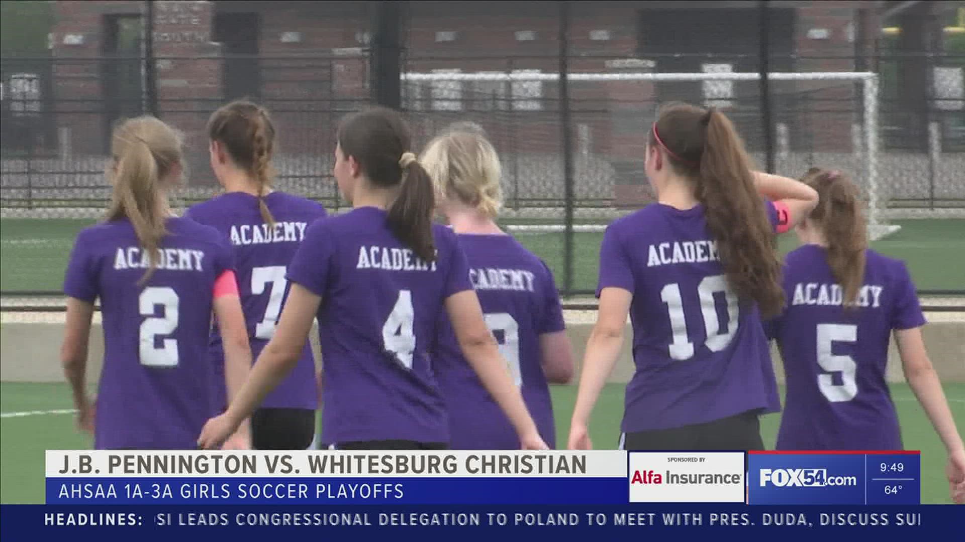 2nd round action of the 2022 soccer playoffs continued today. Whitesburg Christian beat JB Pennington; Southside defeated Randolph & Huntsville beat James Clemens