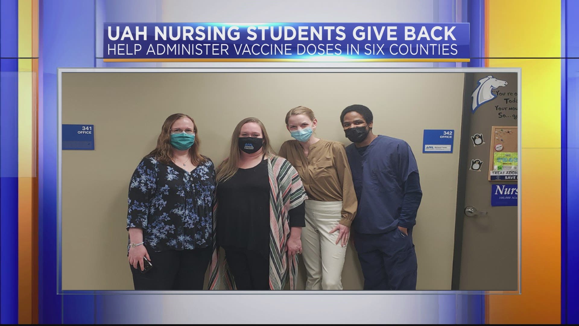 Faculty and students from UAH's College of Nursing joined six health departments in North Alabama to administer COVID vaccines.